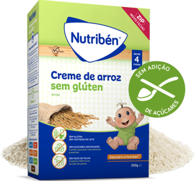 Oferta de Nutribén Creme de arroz sem glúten, Saco 250g 4M+ por 2,99€ em Farmácias Portuguesas