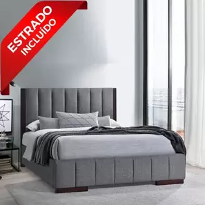 Oferta de Cama Casal Mr Wood por 349€ em Feira dos Sofás