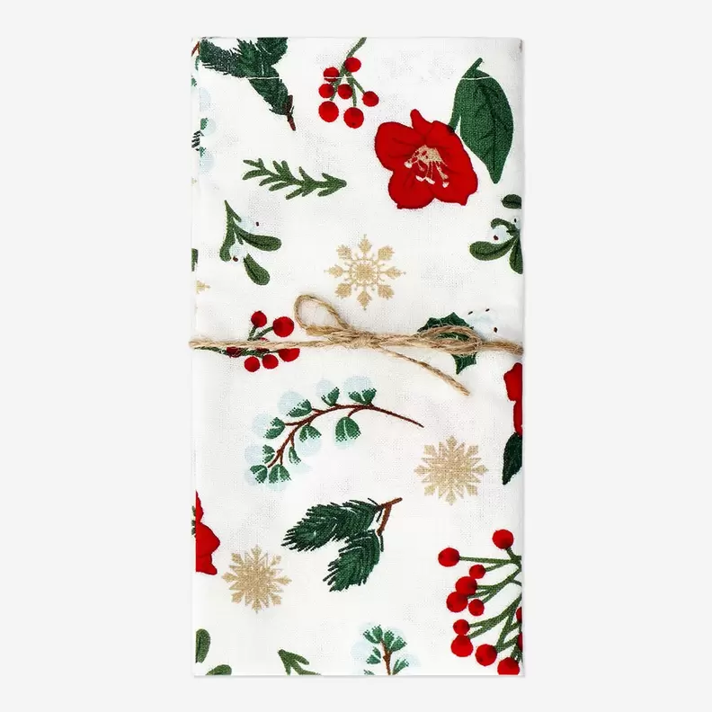 Oferta de Guardanapos de algodão com flores de Natal - 2 pcs por 2,5€ em Flying Tiger