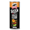 Oferta de Pringles Sizzl'n Spicy Mexican Chilli & Lime Flavour 180g por 3,95€ em Glood