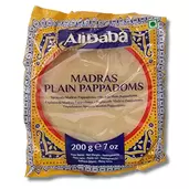 Oferta de Alibaba Madras Plain Pappadoms 200g por 1,95€ em Glood