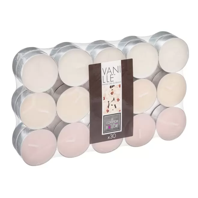 Oferta de Conjunto De 30 Velas Tealights Baunilha por 3,99€ em hôma