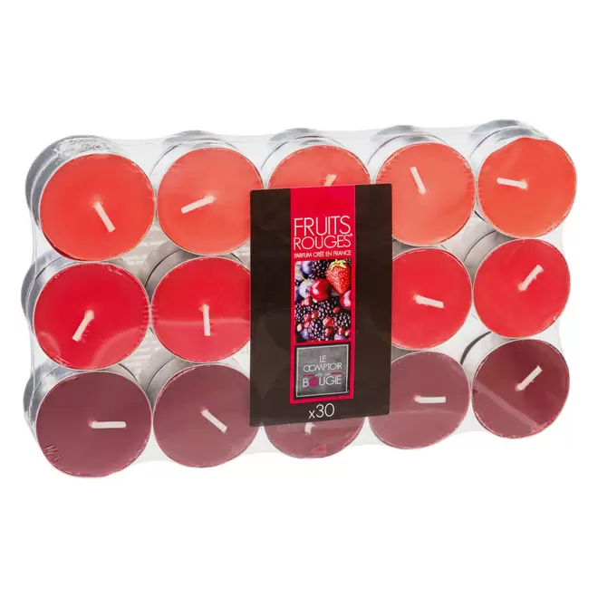 Oferta de Conjunto De 30 Velas Tealights Frutos Vermelhos por 3,99€ em hôma