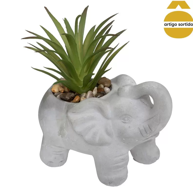 Oferta de Vaso Elefante Com Planta Artificial 10cm por 2,49€ em hôma