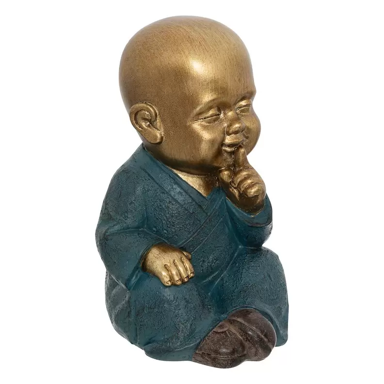 Oferta de Estátua De Buda Mudo Jil Em Resina Azul por 8,99€ em hôma