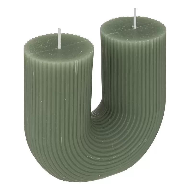 Oferta de Vela Verde Celadon Em Forma De U Demi por 4,99€ em hôma