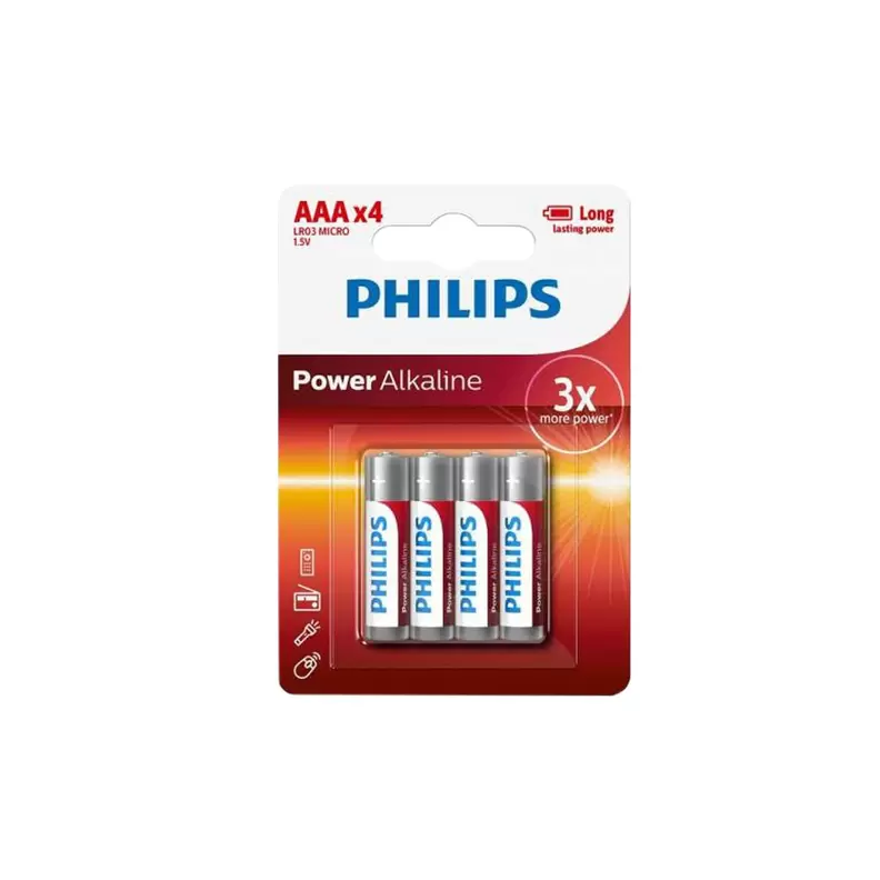 Oferta de Pilhas Alcalina Philips Power Life LR03 AAA por 3,99€ em hôma