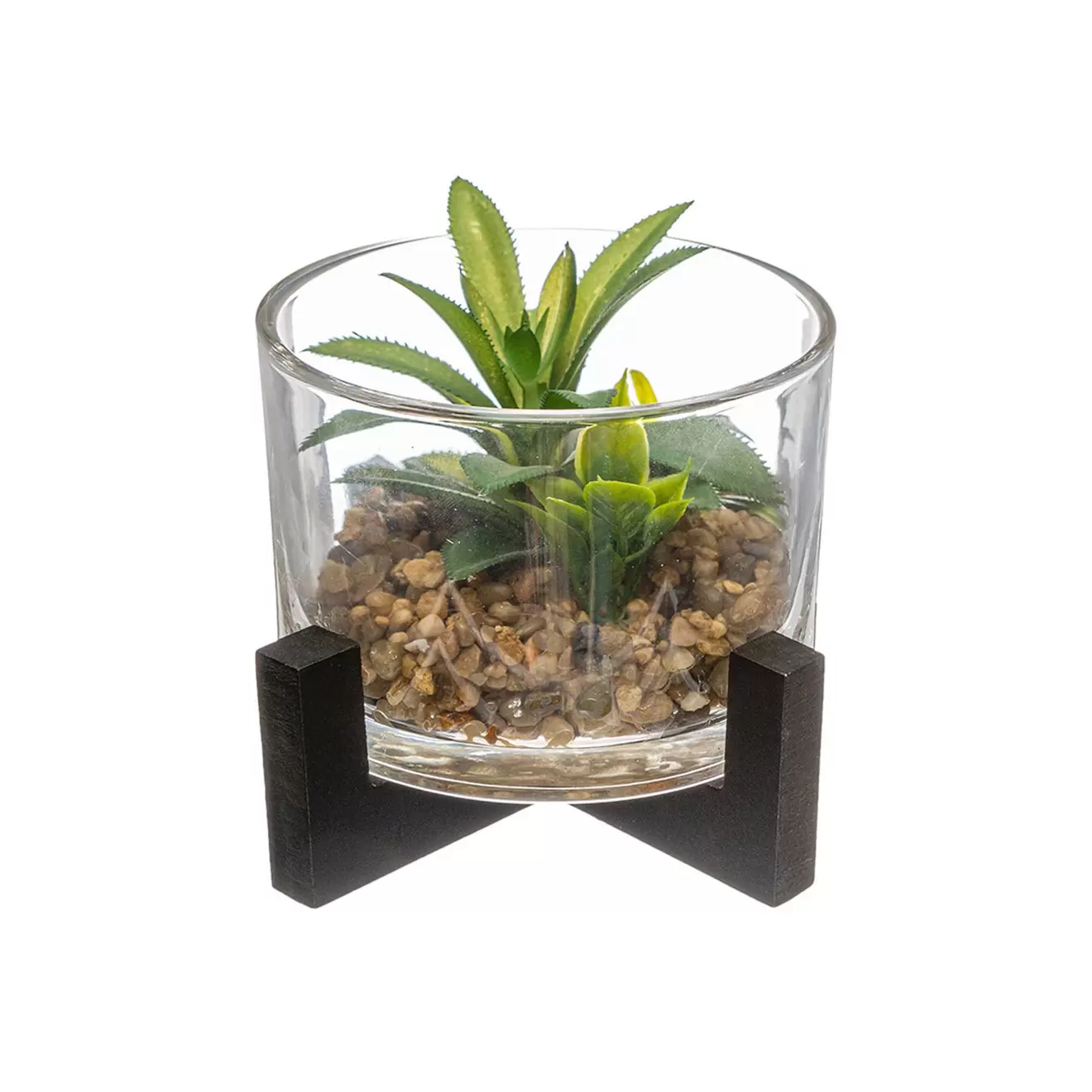 Oferta de Vaso De Vidro Com Planta Artificial por 6,99€ em hôma