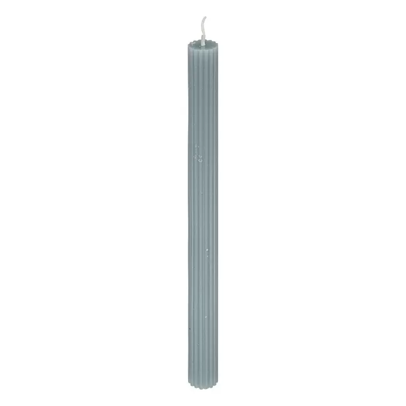 Oferta de Vela Demi Estriada Azul Orage Para Candelabro 26cm por 0,99€ em hôma