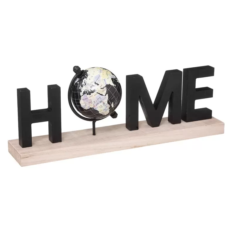 Oferta de Decoração HOME em madeira com globo por 9,99€ em hôma