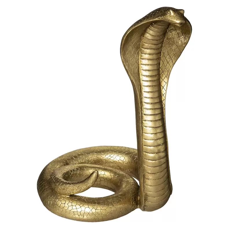 Oferta de Serpente Decorativa Em Poliresina Dourada por 24,99€ em hôma