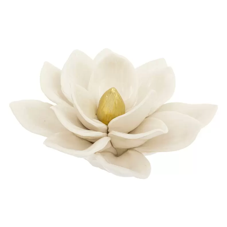 Oferta de Flor Branca Decorativa Em Cerâmica por 4,99€ em hôma