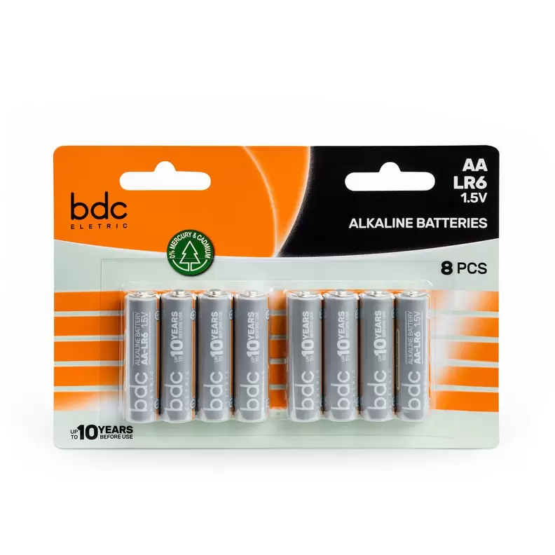 Oferta de Conjunto De 8 Pilhas Alcalina BDC AA LR06 por 2,49€ em hôma