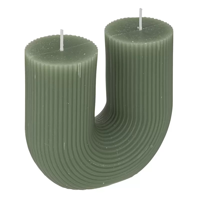 Oferta de Vela verde celadon em forma de u DEMI por 4,99€ em hôma