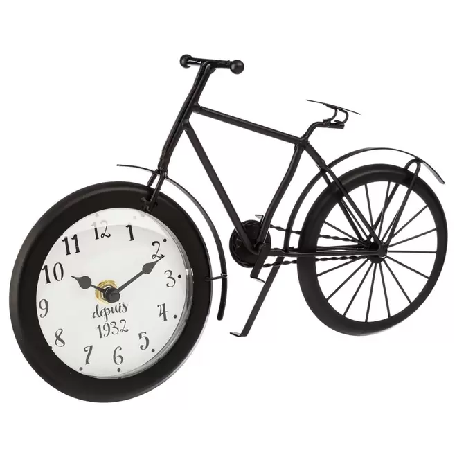 Oferta de Relógio De Mesa Decorativo Bicicleta Preta por 7,99€ em hôma