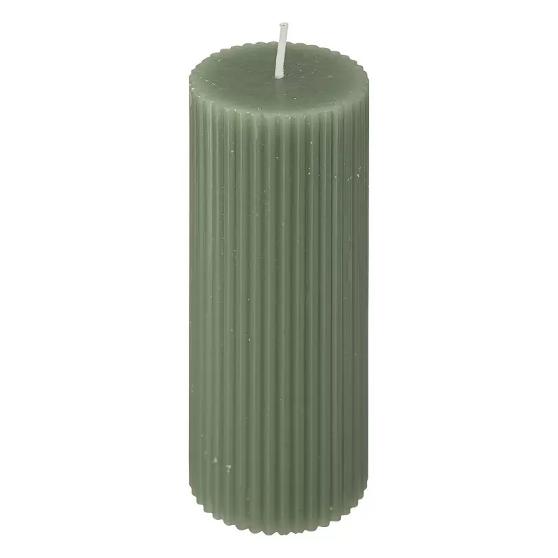 Oferta de Vela Pilar Demi Estriada Verde Celadon 14cm por 1,99€ em hôma