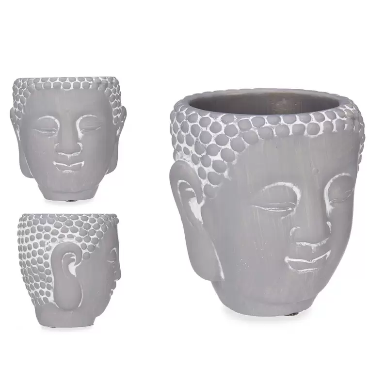 Oferta de Vaso Em Forma De Cabeça De Buda Em Cimento por 3,99€ em hôma