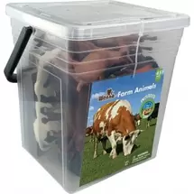 Oferta de Cubo Cuadrado 45 Piezas Animales Granja por 29,99€ em Juguetoon