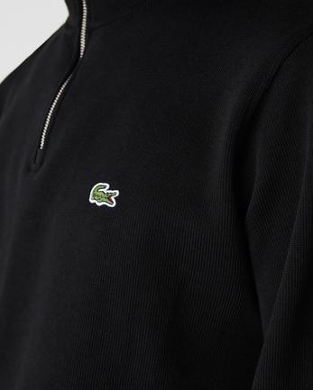 Oferta de Sweatshirt de algodão de colarinho subido com fecho zip para homem por 130€ em Lacoste