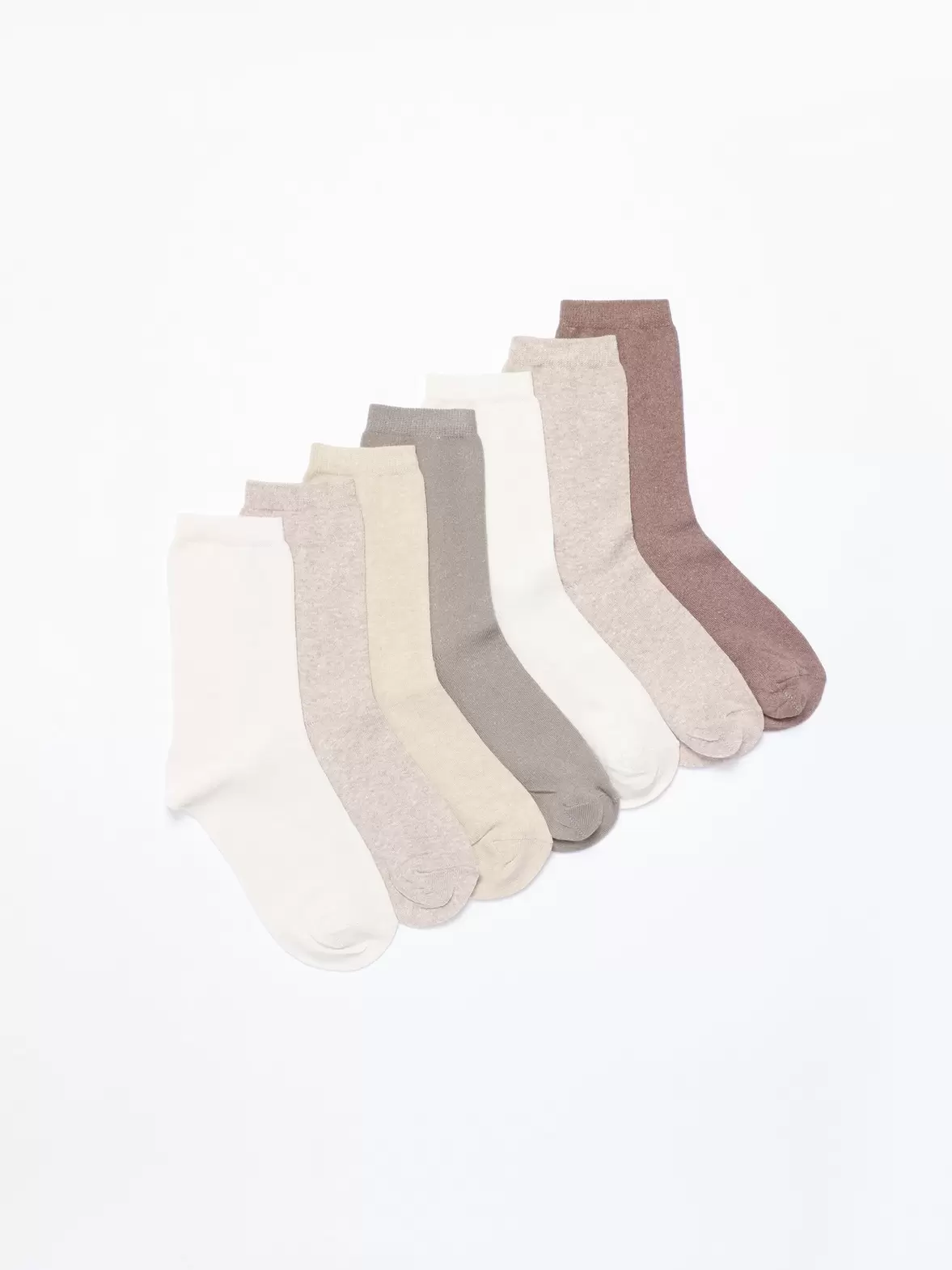 Oferta de Pack De 7 Pares De Meias Altas Lisas por 6,99€ em Lefties