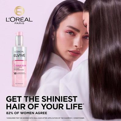 Oferta de L'Oréal Paris Elvive Glycolic Gloss Leave-in Serum for Dull Hair 150ml por 18,95€ em Look Fantastic