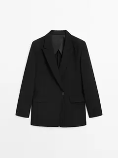 Oferta de Blazer de fato com abas por 199€ em Massimo Dutti