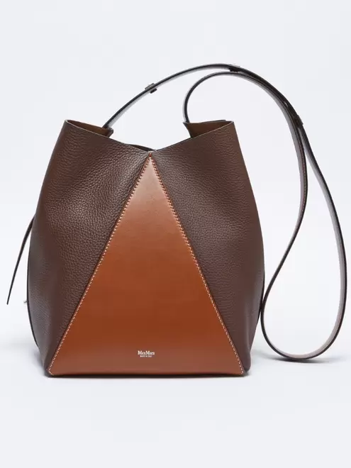 Oferta de Medium bucket bag in deer-print leather por 1295€ em Max Mara