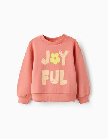 Oferta de Camisola de Algodão para Menina 'Joyful', Coral por 12,99€ em Zippy