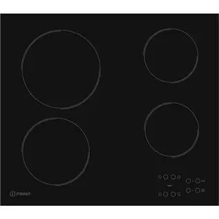 Oferta de Placa de Vitrocerâmica Indesit RI 161 C | Elétrica | 58 cm | 4 Zonas | Preto por 219,99€ em Media Markt