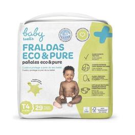 Oferta de Fraldas Eco & Pure T4 por 5,99€ em Well's