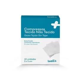 Oferta de Compressas Tecido Não Tecido 5x5 cm por 0,89€ em Well's