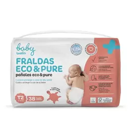 Oferta de Fraldas Eco & Pure T2 por 5,99€ em Well's