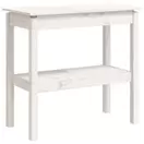 Oferta de VidaXL Mesa consola 80x40x75 cm madeira de pinho maciça branco por 71,99€ em VidaXL