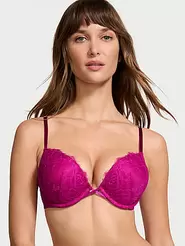 Oferta de Bombshell Rose Lace Add-2-Cups Push-Up Bra por 68,19€ em Victorias Secret