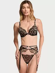 Oferta de Leopard Embroidery Garter Belt por 34,06€ em Victorias Secret