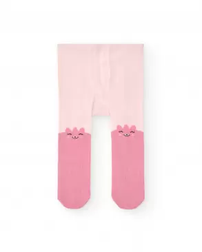 Oferta de Collants de menina rosa com desenho de ouriço 3D coleção Hedgehog Forest por 9,99€ em Tuc Tuc