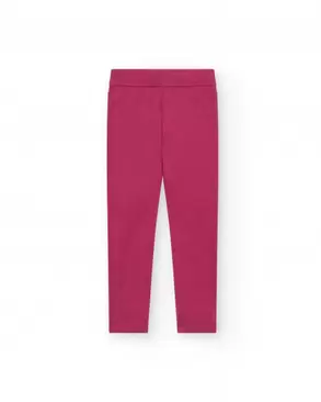 Oferta de Leggings de menina na cor fúcsia com detalhes de bolso Coleção Basics Girl por 17,99€ em Tuc Tuc