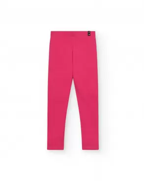 Oferta de Leggings de menina na cor fúcsia com detalhes em botões Coleção Basics Girl por 16,99€ em Tuc Tuc