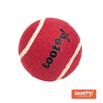 Oferta de Tootoy! Chase Squeaker Ball Vermelha bola de ténis para cães por 1,49€ em TiendAnimal