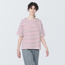 Oferta de Women's Organic Jersey Boat Neck Short Sleeve T‐shirt por 17€ em Muji