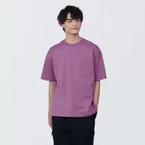 Oferta de Camiseta de hombre Cool Touch Relaxed Fit con bolsillo 24S por 17€ em Muji