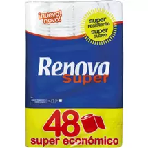 Oferta de Papel Higiénico Renova Super 48* por 9,49€ em Neomáquina