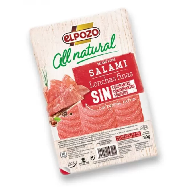 Oferta de Salame Elpozo Natural 80g por 1,39€ em Neomáquina