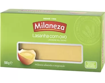 Oferta de Massa Milaneza Lasanha Com Ovo 500g por 1,92€ em Neomáquina