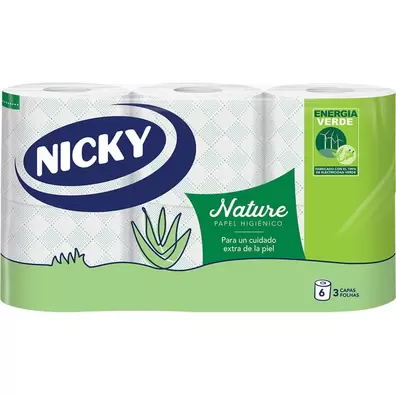 Oferta de Papel Higiénico Nicky Natur Aloe Vera 6* por 2,79€ em Neomáquina