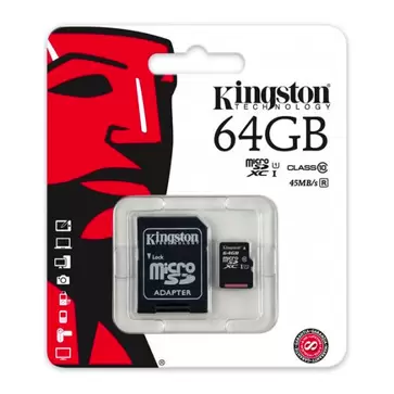 Oferta de Cartão Memória Kingston Canvas Select Plus microSDHC 64GB C10 A1 UHS-I c/ Adaptador SD por 5,8€ em Tek4life