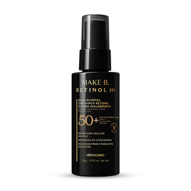 Oferta de Base Líquida FPS50 + Retinol H+ Make B. por 20€ em O Boticário