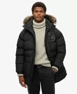 Oferta de Everest Longline Baffled Parka Jacket por 174,99€ em Superdry