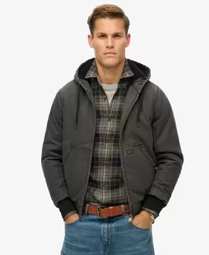 Oferta de Vintage Workwear Hooded Bomber Jacket por 99,99€ em Superdry