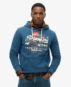 Oferta de Tokyo Vintage Logo Graphic Hoodie por 59,99€ em Superdry